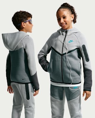 Nike Sportswear Tech Fleece Big Kids' Full-Zip Hoodie. Nike.com